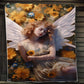 Angel Sleep In The Garden Flowers Christmas, Angel Xmas Fleece Blanket & Sherpa Blanket Gift