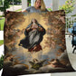 Maria Blessing On The Sky Christmas, Nativity Christians Xmas Fleece Blanket & Sherpa Blanket Gift