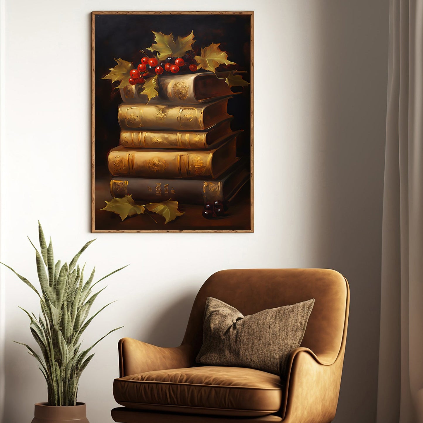 A Scholar's Harvest, Christmas Canvas Painting, Xmas Wall Art Decor - Christmas Poster Gift