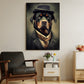 Rottweiler Dog Wear Hat, Rottweiler Dog Victorian Canvas Painting, Victorian Animal Wall Art Decor - Poster Gift For Rottweiler Dog Lovers