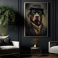 Rottweiler Dog Wear Hat, Rottweiler Dog Victorian Canvas Painting, Victorian Animal Wall Art Decor - Poster Gift For Rottweiler Dog Lovers