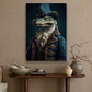 Victorian Portrait Crocodile In Suit Vest And Hat, Crocodile Canvas Painting, Victorian Animal Wall Art Decor - Crocodile Poster Gift