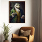 Victorian Crocodile Cheer Up, Crocodile Canvas Painting, Victorian Animal Wall Art Decor - Crocodile Poster Gift