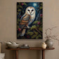Owl Under The Moon, Owl Canvas Painting, Wall Art Decor - Poster Gift For Owl Lovers