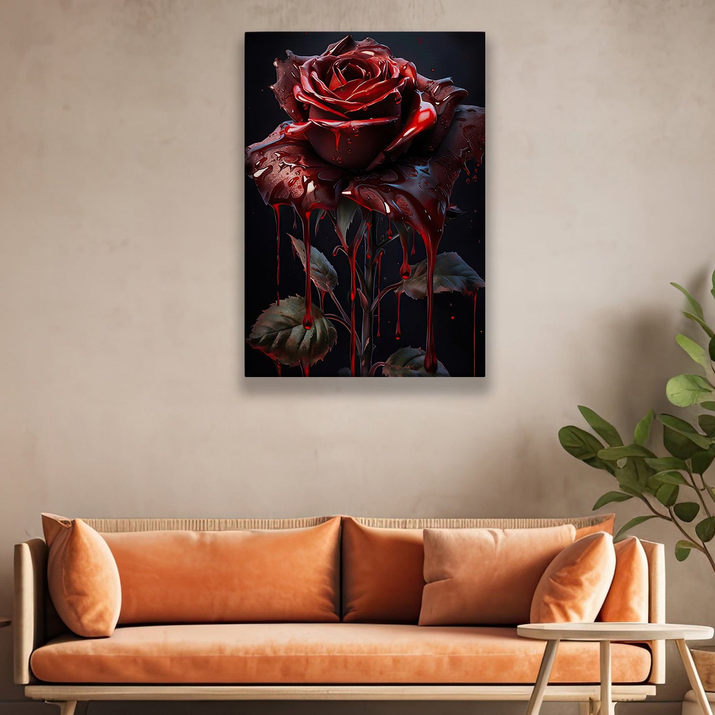 Morning Dew Roses, Rose Canvas Painting, Wall Art Decor - Poster Gift For Rose Lovers