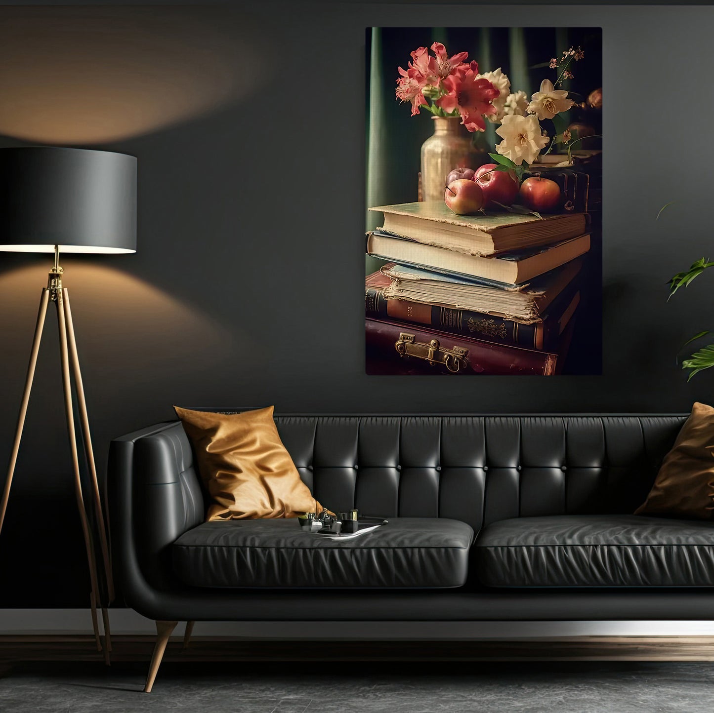 A Study of Still Life, Modern Canvas Painting, Wall Art Decor, Poster Gift For Book Lovers