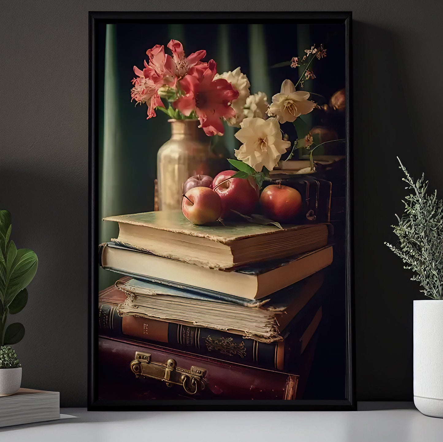 A Study of Still Life, Modern Canvas Painting, Wall Art Decor, Poster Gift For Book Lovers