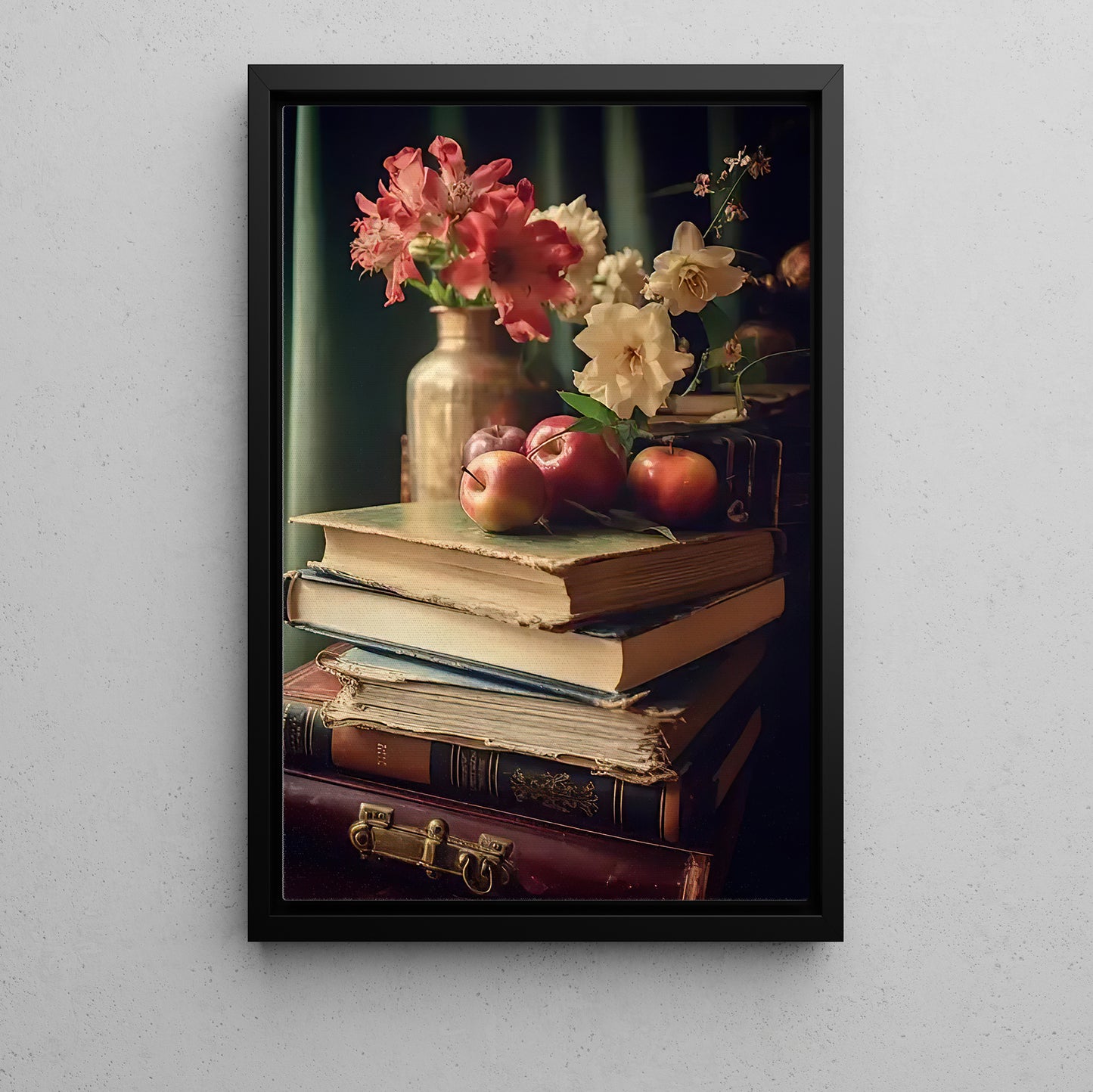 A Study of Still Life, Modern Canvas Painting, Wall Art Decor, Poster Gift For Book Lovers