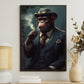 Gentleman Monkey Hold A Cigarette, Victorian Monkey Canvas Painting, Wall Art Decor - Poster Gift For Monkey Lovers