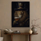 Regal Repose With A Toast of Elegance, Victorian Lion Canvas Painting, Wall Art Decor - Poster Gift For Lion Lovers