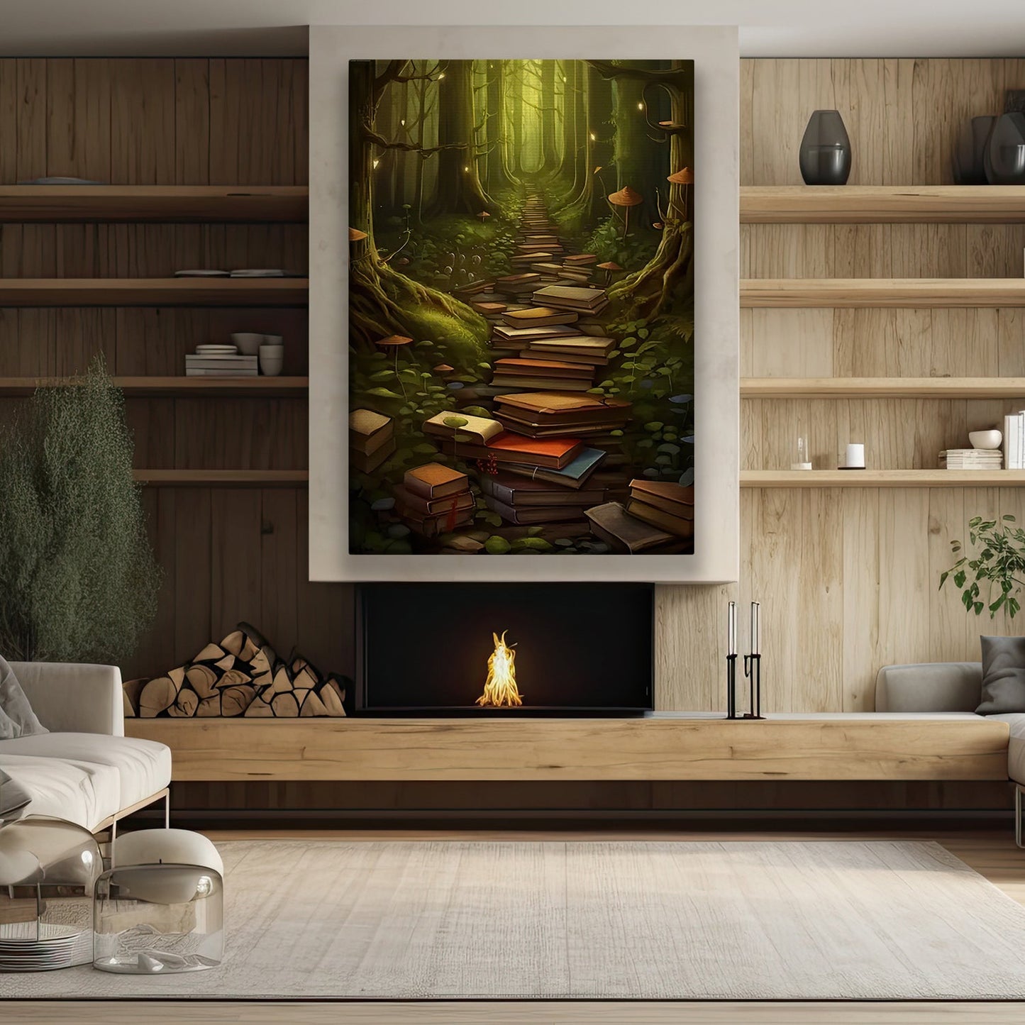 The Forest of Whispers, Book Canvas Painting, Forest Wall Art Decor - Poster Gift For Book Lovers