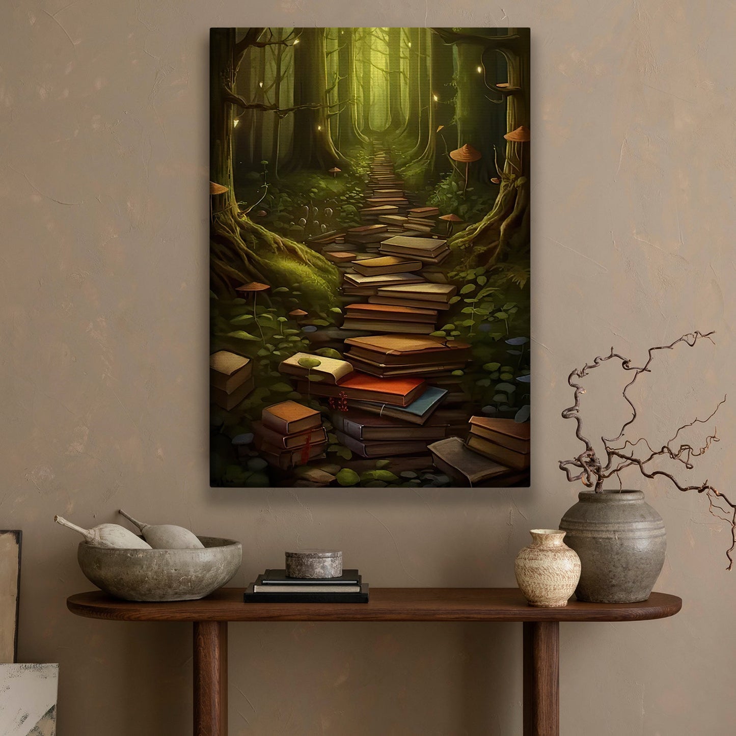 The Forest of Whispers, Book Canvas Painting, Forest Wall Art Decor - Poster Gift For Book Lovers