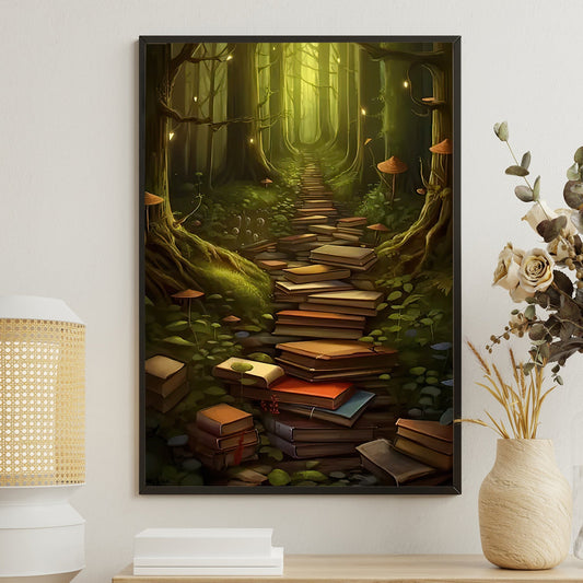 The Forest of Whispers, Book Canvas Painting, Forest Wall Art Decor - Poster Gift For Book Lovers