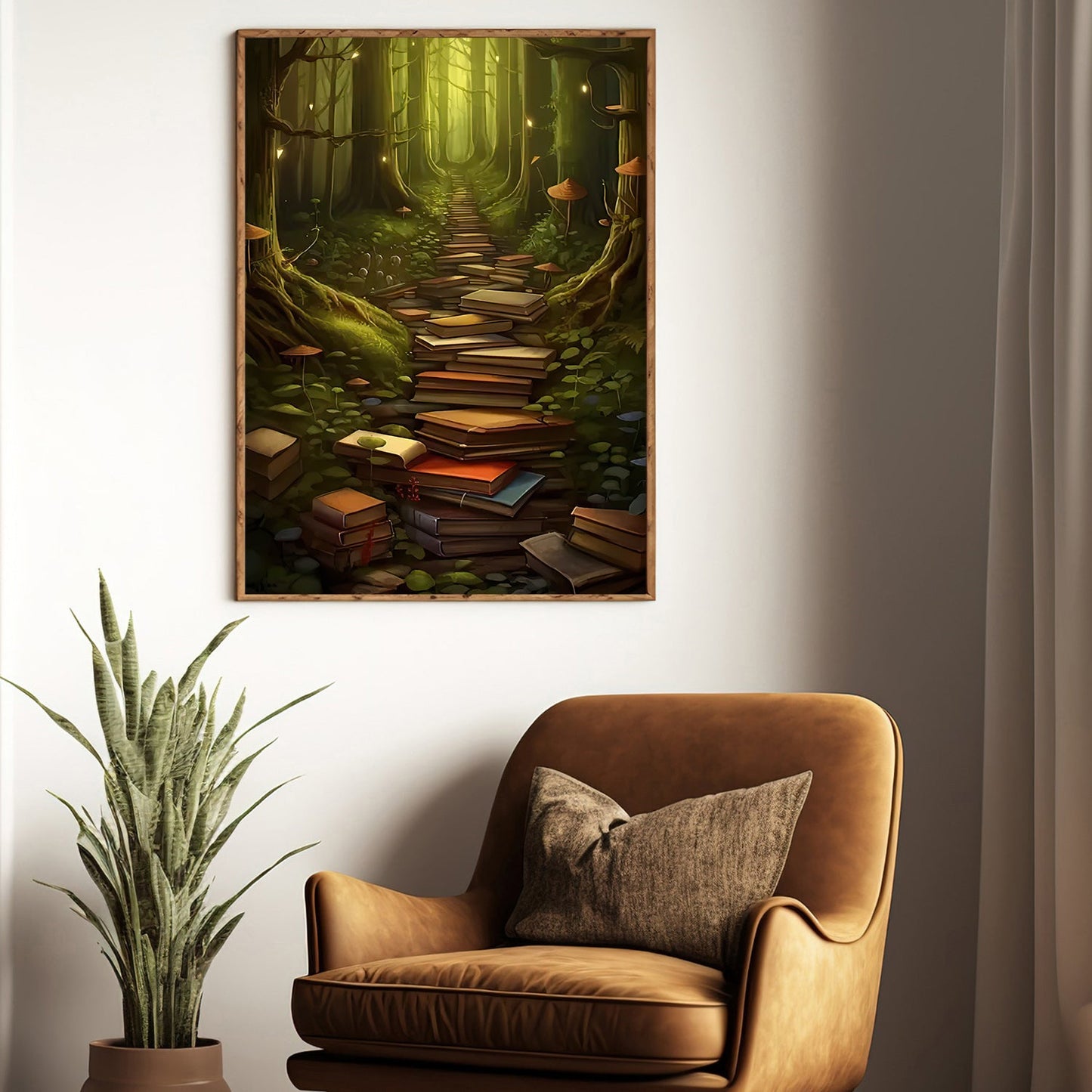 The Forest of Whispers, Book Canvas Painting, Forest Wall Art Decor - Poster Gift For Book Lovers