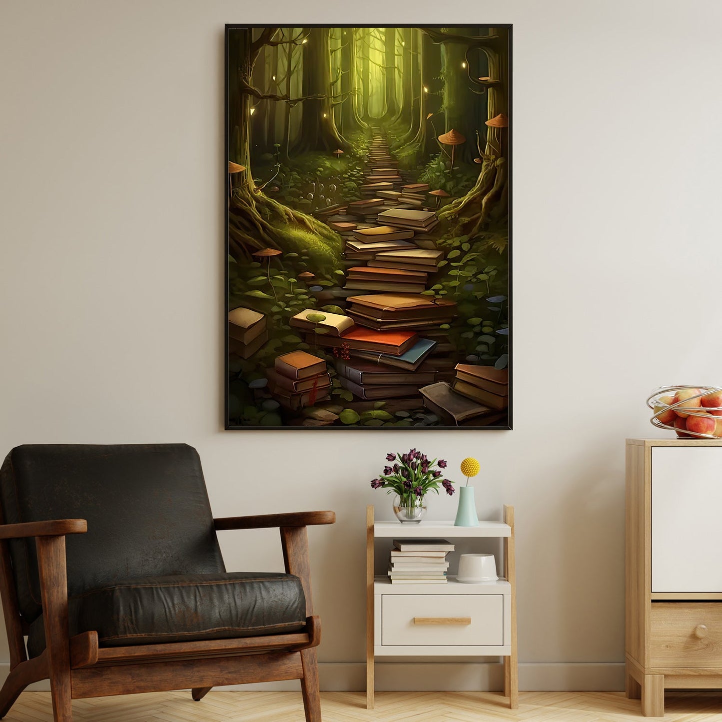 The Forest of Whispers, Book Canvas Painting, Forest Wall Art Decor - Poster Gift For Book Lovers