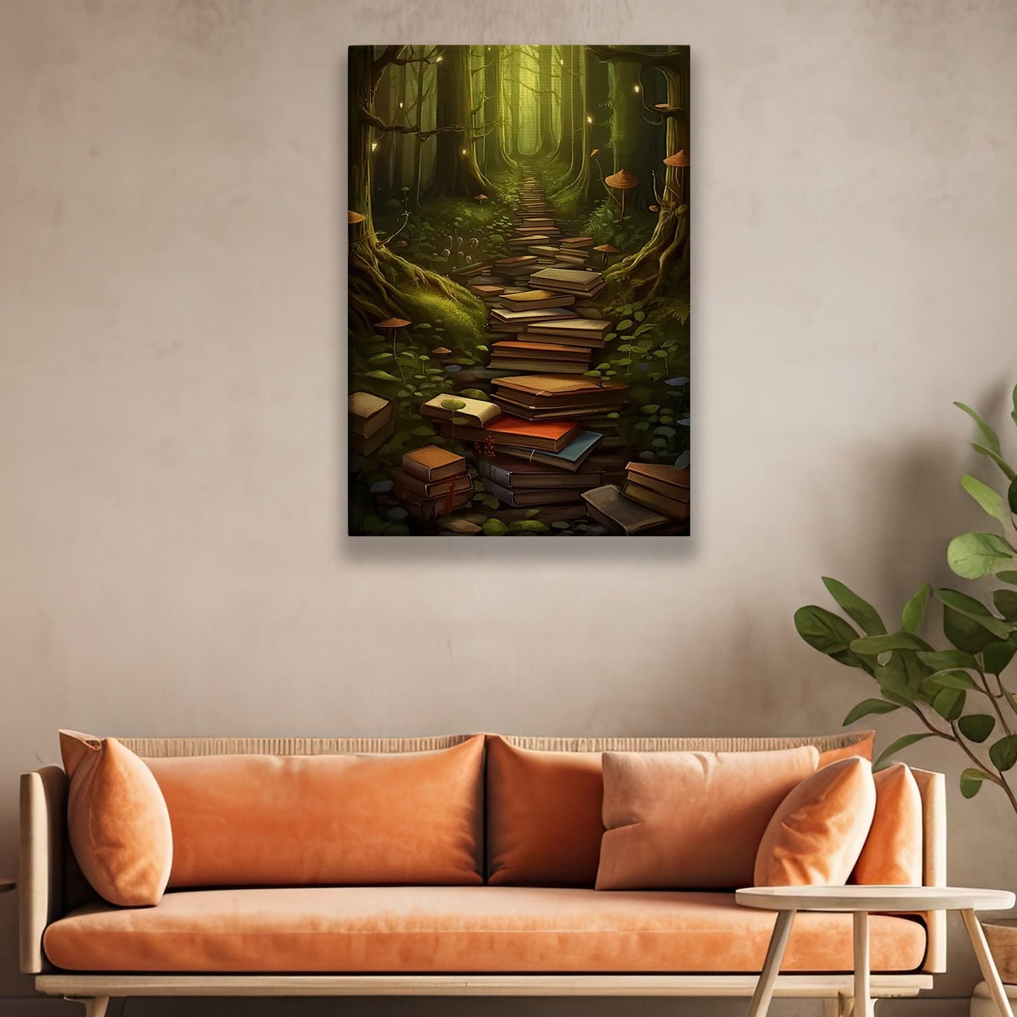 The Forest of Whispers, Book Canvas Painting, Forest Wall Art Decor - Poster Gift For Book Lovers