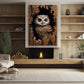 Guardian of the Hollow The Watchful Owl, Owl Canvas Painting, Forest Wall Art Decor - Poster Gift For Owl Lovers