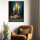 Eternal Glow, Modern Flower Canvas Painting, Wall Art Decor, Poster Gift For Roses Lovers