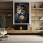 Gentleman of the Night, Victorian Owl Canvas Painting, Mysterical Wall Art Decor, Poster Gift For Owl Lovers