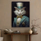 Regal Whiskers, Victorian Cat Canvas Painting, Mysterical Wall Art Decor, Poster Gift For Cat Lovers