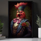 General of the Avian Guard, Victorian Chicken Canvas Painting, Victorian Animal Wall Art Decor, Poster Gift For Chicken Lovers