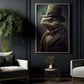 Gentleman Of The Marsh, Victorian Frog Canvas Painting, Victorian Animal Wall Art Decor, Poster Gift For Frog Lovers