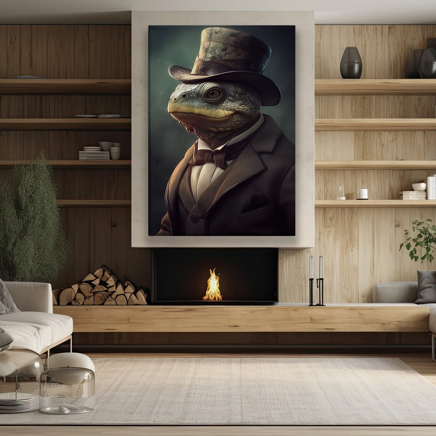 Gentleman Of The Marsh, Victorian Frog Canvas Painting, Victorian Animal Wall Art Decor, Poster Gift For Frog Lovers