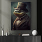 Gentleman Of The Marsh, Victorian Frog Canvas Painting, Victorian Animal Wall Art Decor, Poster Gift For Frog Lovers