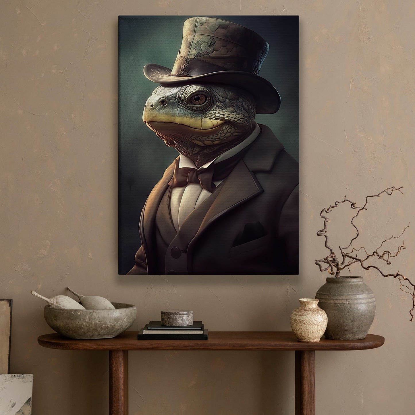 Gentleman Of The Marsh, Victorian Frog Canvas Painting, Victorian Animal Wall Art Decor, Poster Gift For Frog Lovers