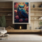 Enchanted Nocturne, Owl Canvas Painting, Mysterical Wall Art Decor, Poster Gift For Owl Lovers