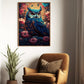 Enchanted Nocturne, Owl Canvas Painting, Mysterical Wall Art Decor, Poster Gift For Owl Lovers