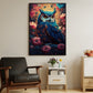 Enchanted Nocturne, Owl Canvas Painting, Mysterical Wall Art Decor, Poster Gift For Owl Lovers