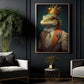 The Iguana Monarch, Victorian Iguana Canvas Painting, Victorian Animal Wall Art Decor, Poster Gift For Iguana Lovers