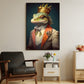 The Iguana Monarch, Victorian Iguana Canvas Painting, Victorian Animal Wall Art Decor, Poster Gift For Iguana Lovers