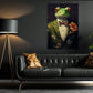 The Floral Diplomat, Victorian Frog Canvas Painting, Victorian Animal Wall Art Decor, Poster Gift For Frog Lovers