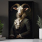 The Aristocratic Ram, Victorian Goat Canvas Painting, Victorian Animal Wall Art Decor, Poster Gift For Goat Lovers