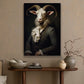 The Aristocratic Ram, Victorian Goat Canvas Painting, Victorian Animal Wall Art Decor, Poster Gift For Goat Lovers