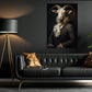 The Aristocratic Ram, Victorian Goat Canvas Painting, Victorian Animal Wall Art Decor, Poster Gift For Goat Lovers