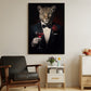 The Sophisticated Spots, Victorian Leopard Canvas Painting, Victorian Animal Wall Art Decor, Poster Gift For Leopard Lovers