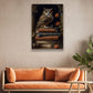 Look At Me, Owl Canvas Painting, Wall Art Decor - Poster Gift For Book Lovers