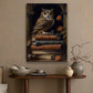 Look At Me, Owl Canvas Painting, Wall Art Decor - Poster Gift For Book Lovers