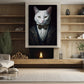 The Regal Whiskers, Victorian Cat Canvas Painting, Mysterical Wall Art Decor, Poster Gift For Cat Lovers