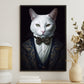 The Regal Whiskers, Victorian Cat Canvas Painting, Mysterical Wall Art Decor, Poster Gift For Cat Lovers