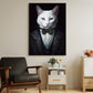 The Regal Whiskers, Victorian Cat Canvas Painting, Mysterical Wall Art Decor, Poster Gift For Cat Lovers