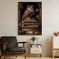 Look At Me, Owl Canvas Painting, Wall Art Decor - Poster Gift For Book Lovers