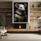 The Noble Mouseketeer, Victorian Mouse Canvas Painting, Mysterical Wall Art Decor, Poster Gift For Rat Lovers