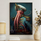 The Admiral of the Depths, Victorian Octopus Canvas Painting, Victorian Animal Wall Art Decor, Poster Gift For Octopus Lovers