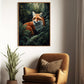 The Watchful Sentine, Victorian Fox Canvas Painting, Mysterical Wall Art Decor, Poster Gift For Fox Lovers