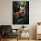 The Watchful Sentine, Victorian Fox Canvas Painting, Mysterical Wall Art Decor, Poster Gift For Fox Lovers