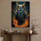 Majestic Gaze Flames of Wisdom, Owl Canvas Painting, Mystical Wall Art Decor, Poster Gift For Owl Lovers